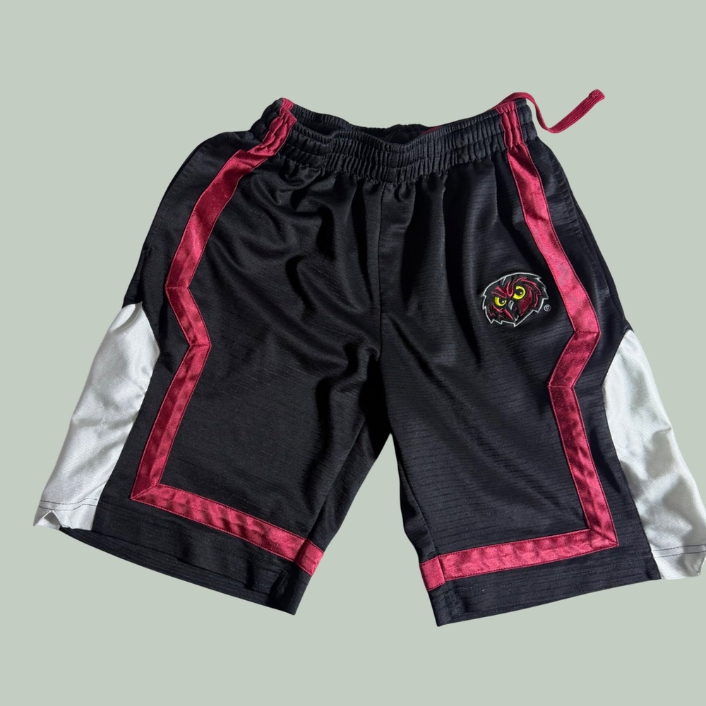 Stadium Athletics Temple University Owls Basketball Shorts Mens Small Black Red